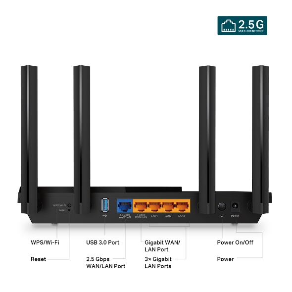 AX3000 Multi-Gigabit Wi-Fi 6 Router with 2.5G Port